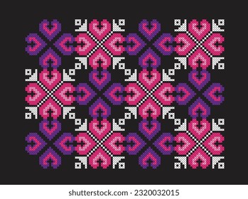 Hmong ethnic pattern.Indigenous embroidery designs.