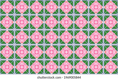 Hmong handmade traditional clothes pattern. sewing by hand pattern vector illustration. Paj ntaub mos handmade background.
