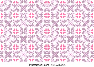 Hmong pattern colorful background. Hmong traditional handmade clothes pattern. 