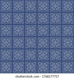 Patrón Hmong sin soldadura, diseño de patrones de espiral para decoración, fondo textil y de papel pintado, ilustración vectorial