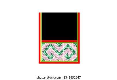 Hmong traditional pattern to made clothes like shirt, skirt and other hmong cothes. hmong hand made pattern. seamless pattern. vector illustration.