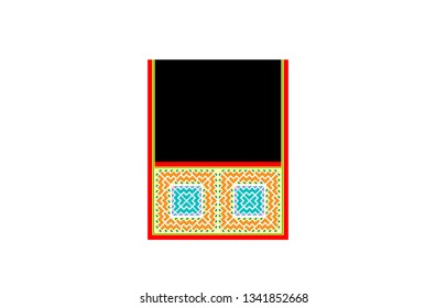 Hmong traditional pattern to made clothes like shirt, skirt and other hmong cothes. hmong hand made pattern. seamless pattern. vector illustration.