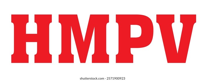 HMPV Virus Name in White Background. Human Metapneumovirus. Visualizing the Impact of HMPV on the Lungs. Human metapneumovirus concept design on White backdrop, what is vector illustration file