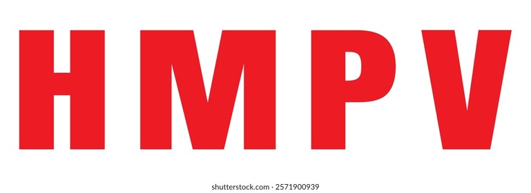 HMPV Virus Name in White Background. Human Metapneumovirus. Visualizing the Impact of HMPV on the Lungs. Human metapneumovirus concept design on White backdrop, what is vector illustration file