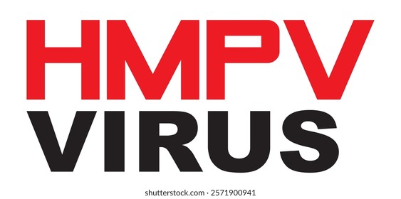 HMPV Virus Name in White Background. Human Metapneumovirus. Visualizing the Impact of HMPV on the Lungs. Human metapneumovirus concept design on White backdrop, what is vector illustration file