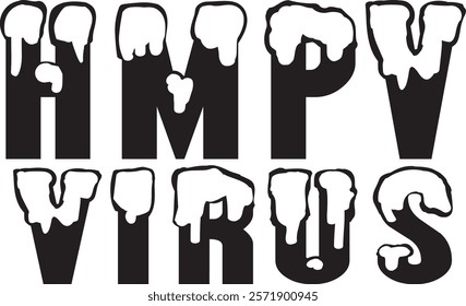 HMPV Virus Name in White Background. Human Metapneumovirus. Visualizing the Impact of HMPV on the Lungs. Human metapneumovirus concept design on White backdrop, what is vector illustration file