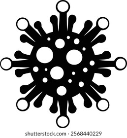HMPV Virus symbol vector illustration. Human metapneumovirus Virus vector Icon