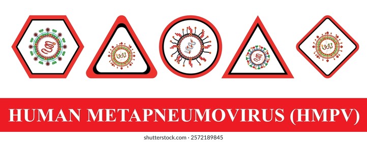 HMPV Virus in White Background. Human Metapneumovirus. Visualizing the Impact of HMPV on the Lungs. Human metapneumovirus concept design on White backdrop, what is vector illustration file