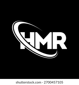 HMR logo. HMR letter. HMR letter logo design. Initials HMR logo linked with circle and uppercase monogram logo. HMR-typography for technology, business and real estate brand.