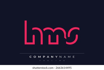 HMS abstract letter logo design. Modern Business Logo Design With Abstract Typography and Contemporary Style