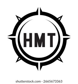 Diseño de carta HMT. Diseño del logotipo de la tecnología de la letra de HMT en un fondo blanco. HMT Diseño de logotipo de monograma para un emprendedor y negocio.