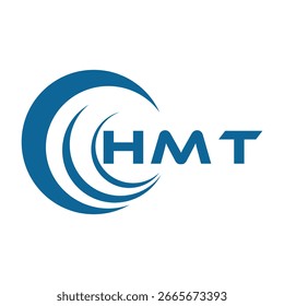Diseño de carta HMT. Diseño del logotipo de la tecnología de la letra de HMT en un fondo blanco. HMT Diseño de logotipo de monograma para un emprendedor y negocio.