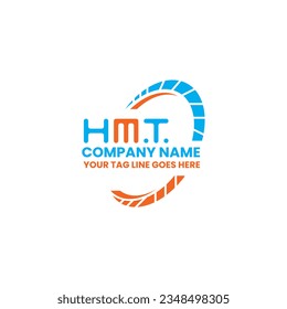 Diseño creativo del logotipo de la letra HMT con gráfico vectorial, logotipo HMT simple y moderno. Diseño de alfabetos de lujo HMT  