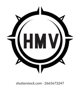 HMV letter design. HMV letter technology logo design on a white background. HMV Monogram logo design for an entrepreneur and business.