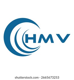 HMV letter design. HMV letter technology logo design on a white background. HMV Monogram logo design for an entrepreneur and business.