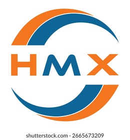 Design de letra HMX. Design do logotipo da tecnologia de carta HMX em um fundo branco. Design de logotipo HMX Monogram para um empreendedor e empresa.