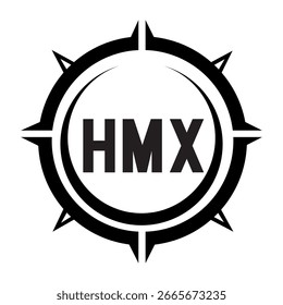HMX letter design. HMX letter technology logo design on a white background. HMX Monogram logo design for an entrepreneur and business.