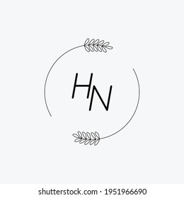 HN Beauty vector initial logo, handwriting logo of initial signature