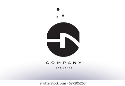 HN H N alphabet company letter logo design vector icon template simple black white circle dot dots creative abstract