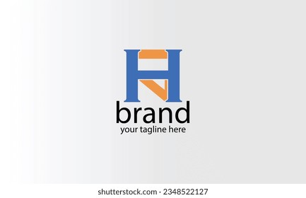 HN HR AHRN A R H N rectangular gradient creative brand  logo design.