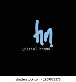 hn Initial handwriting or handwritten logo for identity with beauty monogram and elegant logo design