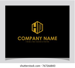 HN initial letter logo design