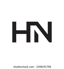 HN initial letter logo template vector icon design