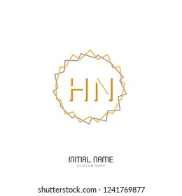 HN Initial logo template vector