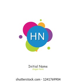 HN Initial logo template vector