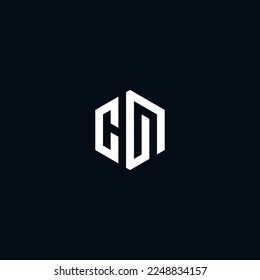 HN initial monogram vector icon illustration