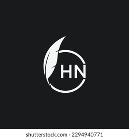 Iniciales de HN logotipo de abogado logotipo de imagen vector