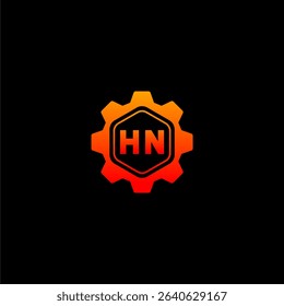 HN Initials Tech Logo Vector Art Icons and Graphics