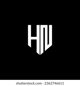 HN letter logo design with black background in illustrator. Vector logo, calligraphy designs for logo, Poster, Invitation, etc.