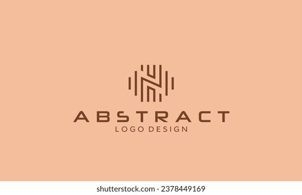 HN letter logo design. Vector