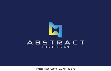 HN letter logo design. Vector