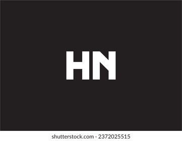 logotipo de letra hn y diseño de monograma