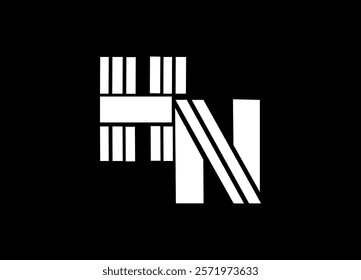 HN Logo Design Template Vector Graphic Branding Element.
