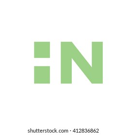 HN Logo. Vector Graphic Branding Letter Element. White Background