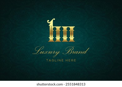 HN LUXURY LETTER LOGO DESIGN. It is a luxury letter monogram logo, this logo is made by combining two letters