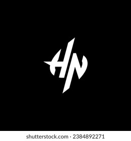 HN monogram esport logo design with cool shape concept in vector