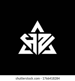 HN monogram logo with diamond shape and triangle outline design template