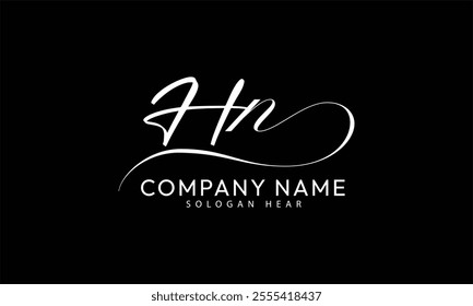  HN N H initial signature logo template vector