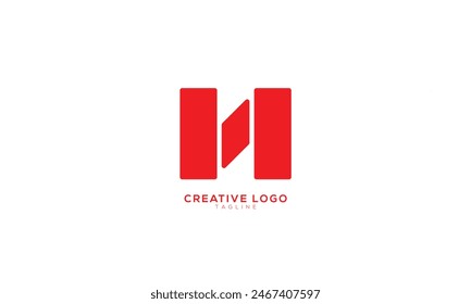 HN NH Abstract initial monogram letter alphabet logo design