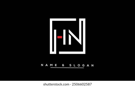 HN, NH Abstract Letters Logo Monogram