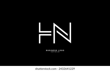 HN, NH, H, N, Abstract Letters Logo Monogram