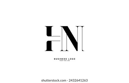 HN, NH, H, N, Abstract Letters Logo Monogram
