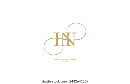 HN, NH, H, N, Abstract Letters Logo Monogram