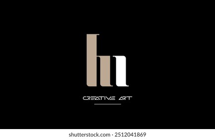 HN, NH, H, N letras abstratas monograma de logotipo