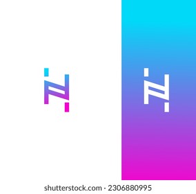 HN, NH letter modern branding logo