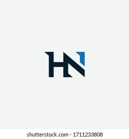 HN or NH logo and icon designs with different colors and backgrounds